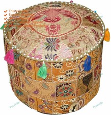 Neuf Indien Floral Pouf Housse