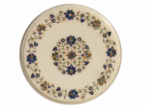 White marble inlay coffee - 12",