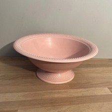 Grande Coupe Saladier Monté Geneviève Lethu Modèle Grain De Riz 1984 Vintage