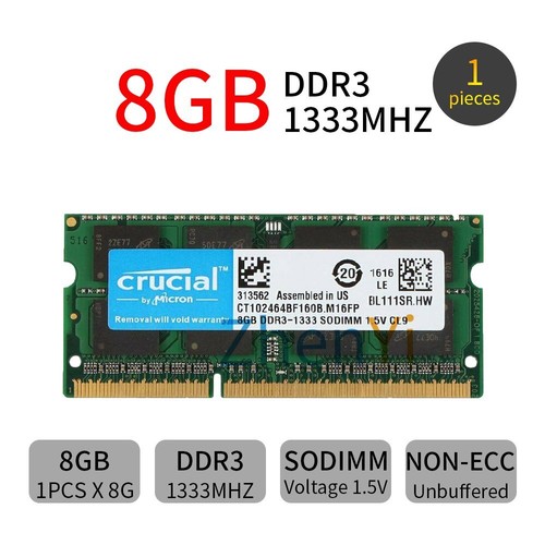 Crucial 8go ddr3 1333mhz - crucial,