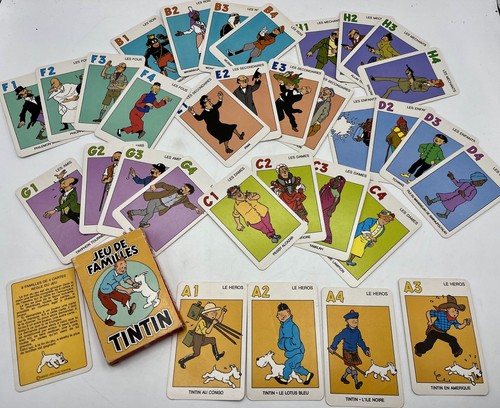 Jeu familles tintin - familles, carta