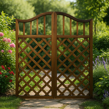 Portail en bois, porte