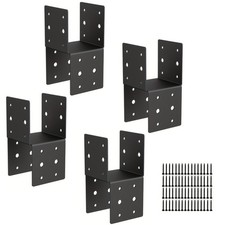 Lot de 4 supports de bouchon de colonne en acier pour 4x4 poteaux bois finition