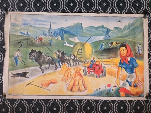 Affiche scolaire les travaux - affiche,