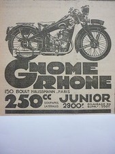 5/1936 PUB GNOME-RHONE MOTO 250 CC JUNIOR ORIGINAL FRENCH AD