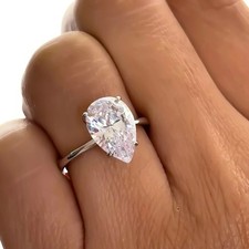 14.90 Ct. Bague diamant poire