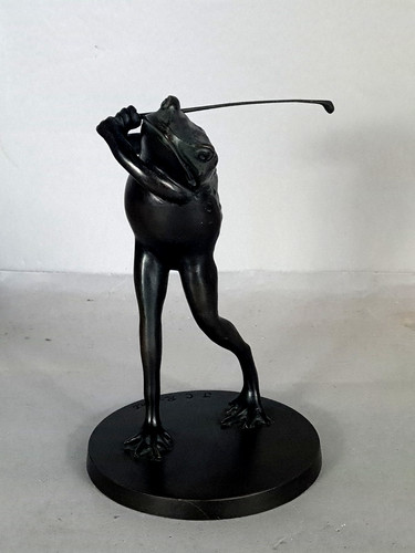 Ancien bronze grenouille - ancien,
