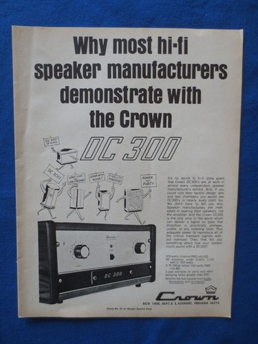 Crown 300 amp demonstrate - crown,