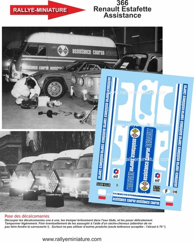 Decals ref 0366 renault - 1/24,