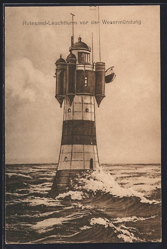 Carte postale artiste - postale, phare