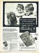PUBLICITE ADVERTISING 115  1958  la caméra T 8 Président  Beaulieu