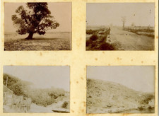 Afrique, Paysage africain  Vintage citrate print. Collage de 4 photos de 5,5x8 c