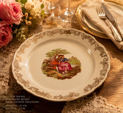 Plat ancien porcelaine royale - ancien,