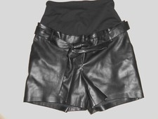 Neuf Short  de Grossesse Noir Simili Cuir  Marque Kiabi   T   40