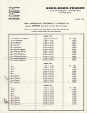 Bateaux - Evinrude - Tarifs Moteurs Hors-Bord d'Occasion - 1965 - RARE !