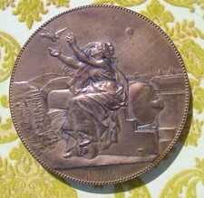 MEDAILLE COMMUNICATIONS AERIENNES PARIS 1870-1871 PIGEON VOYAGEUR 