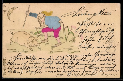 Carte postale gaufrée - , en