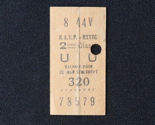 Ancien ticket paris métro - ticket,