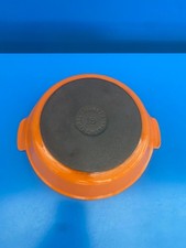 PLAT Le Creuset EN FONTE ROND ø 18 CM ORANGE TBE RARE N°18 Cocotte Four N°4