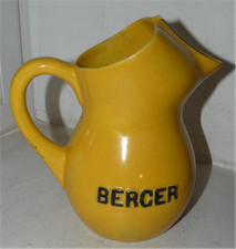 BERGER FAIENCERIES ORCHIES PICHET PUBLICITAIRE ANCIEN  EN FAIENCE CRAQUELEE