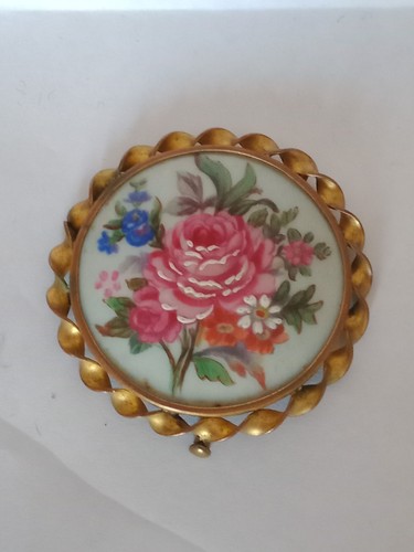Ancienne broche porcelaine - ancienne,