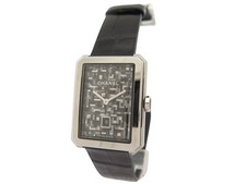 NEUF MONTRE CHANEL BOYFRIEND H6128 COLLECTOR QUARTZ ACIER ALLIGATOR WATCH 4200€