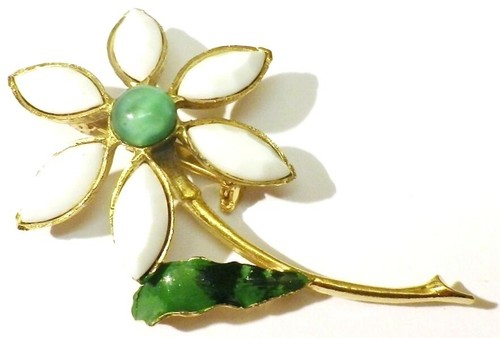 Broche vintage couleur - vintage, or