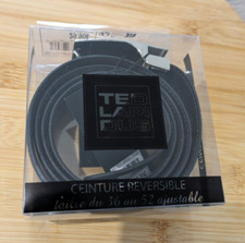 Ceinture Homme Noir/Marron Cuir Réversible - Ted Lapidus-  Idéal Cadeau