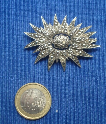 B23 broche ancienne fleur - b23,