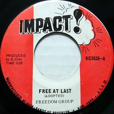 Freedom Group 45 Free At Last Impact! Étiquette Reggae #A932