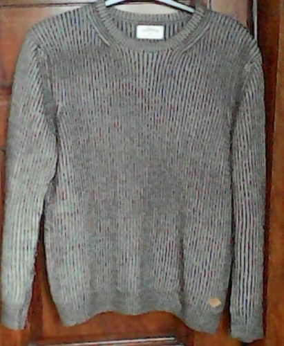 Pull gris rayé lee cooper - pull,