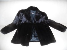 Dark brown mink jacket - dark,