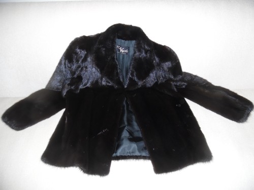 Dark brown mink jacket - dark, by