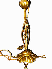 PIED DE LAMPE ART NOUVEAU PIED BRONZE LAITON STYLE MAJORELLE