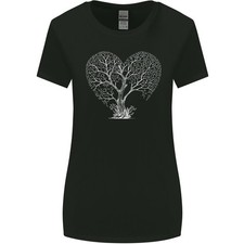 T-Shirt À Couleur Large Femme Love Tree Heart Arboriste Écologie Environnement