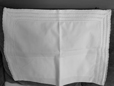 Ancienne Taie D’oreiller pour berceau Blanche Avec Dentelle Volant