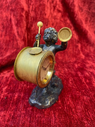 Horloge bronze putto - , au