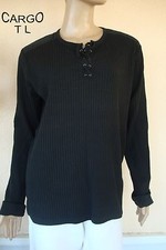 PULL SPORT NOIR DE MARQUE CARGO COL A LACETS NEUF T L
