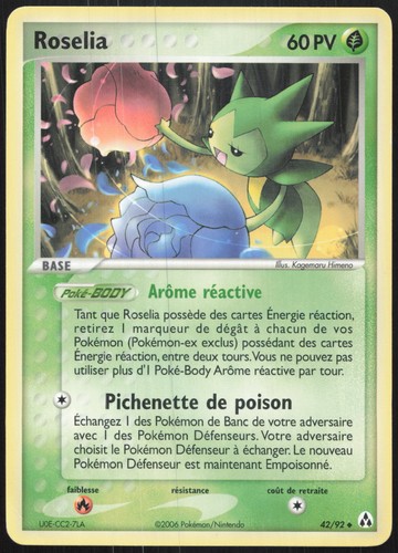 Carte pokémon roselia 92 - carte,