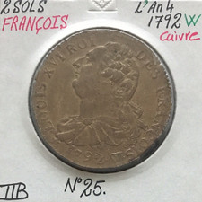 2 SOLS - FRANCOIS - LOUIS XVI