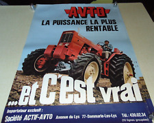 Affiche poster tracteur AVTO   78 cm par  58 cm (  no brochure prospectus )
