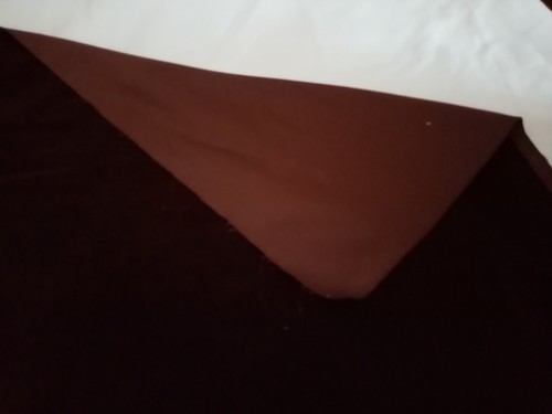 Coupon velours ras marron