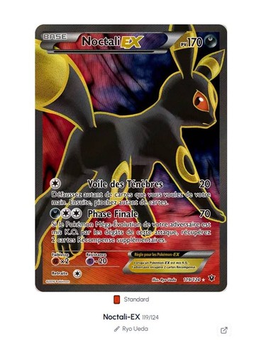 Carte pokémon noctali ex - carte,
