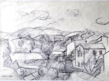 Ancien DESSIN original crayon