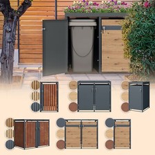 Abri pour poubelles habillage poubelle jardin conteneur acier selon votre choix