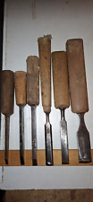 LOT DE 6 OUTILS CISEAUX A BOIS &BEDANES   ESTAMPILLES PEUGEOT GOLDENBERG