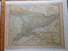 1897 Color Map of Ontario. 10 5/8 x 13 3/4 inches. Mathews-Northrup Company. 