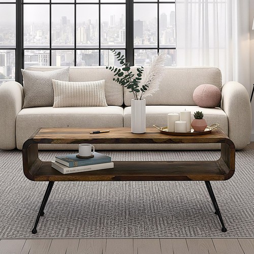 Table basse sheesham massif - sheesham,