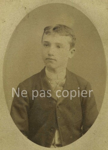 Jeune homme vers 1890 - 1890, cdv