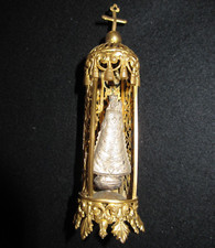 ANCIEN RARE VIERGE de DEVOTION à L' ENFANT DAIS XIXe ANTIQUE MARIAN DEVOTIONS